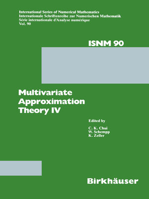 cover image of Multivariate Approximation Theory IV